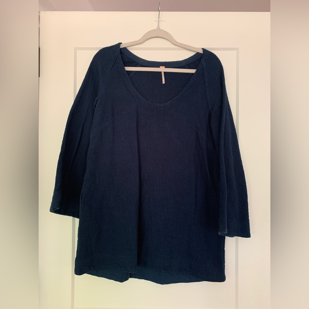 Free People tunic style dress in navy blue size extra small